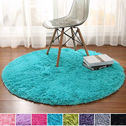 Round Area Rugs Colorful Folkloric Pink Nursery Rug Indoor/Outdoor Rugs Circular Floor Mat for Dining Dorm Room Bedroom Home Office patios Clearance  3 Ft 